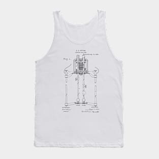 Electric Arc Lamp Vintage Patent Hand Drawing Tank Top